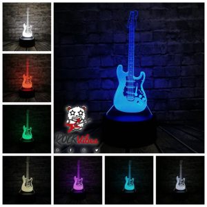 Lámpara Led 3D Guitarra Eléctrica