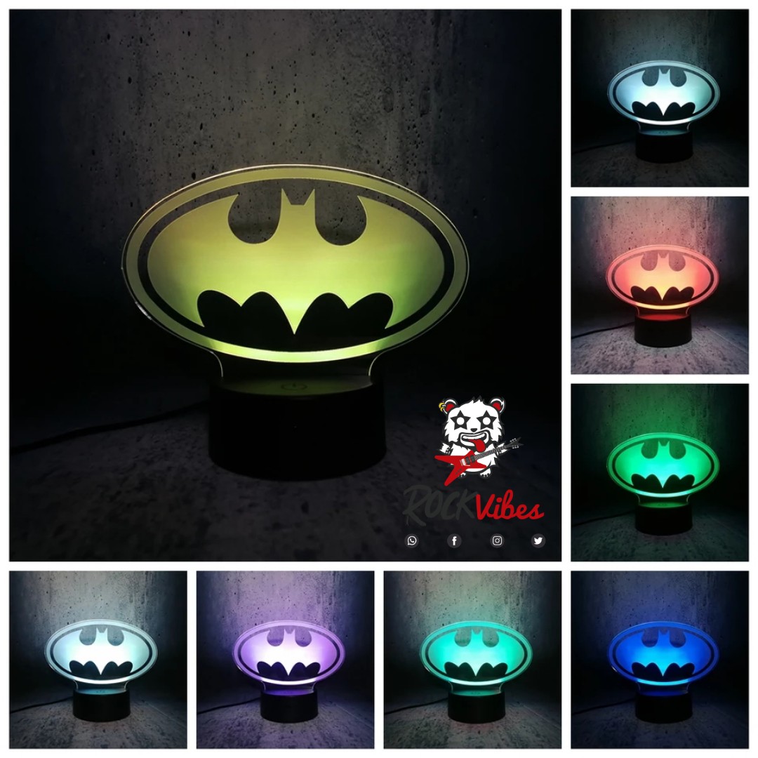 Lámpara Led 3D Batman Logo