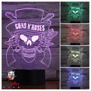 Lámpara Led 3D Guns N' Roses