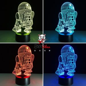 Lámpara Led 3D R2D2