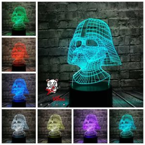 Lámpara Led 3D Darth Vader Face