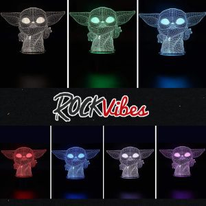 Lámpara Led 3D Baby Yoda