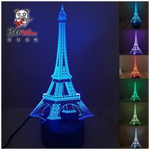 Lámpara Led 3D Torre Eiffel