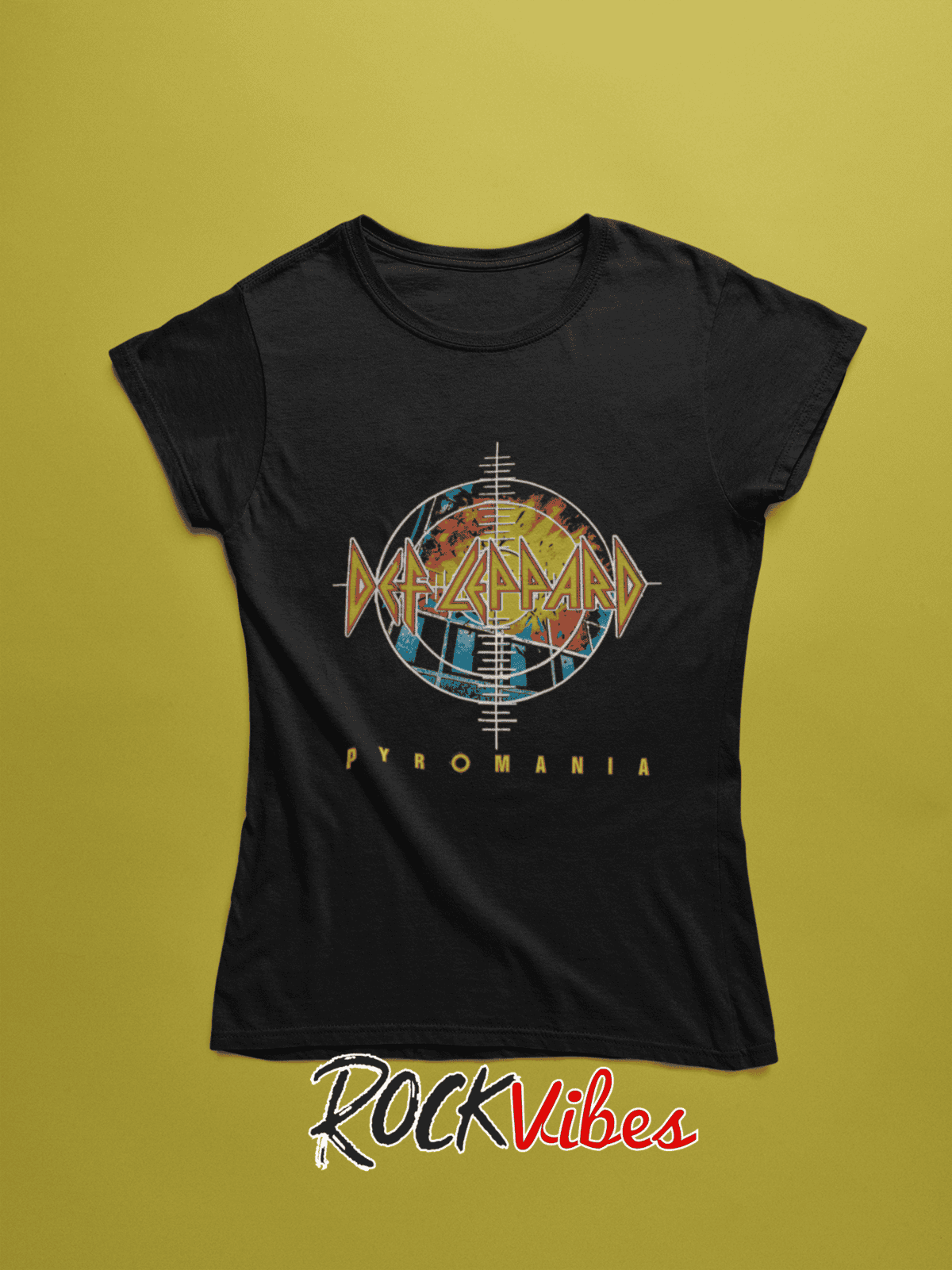 Camiseta Def Leppard (Pyromania) - Mujer
