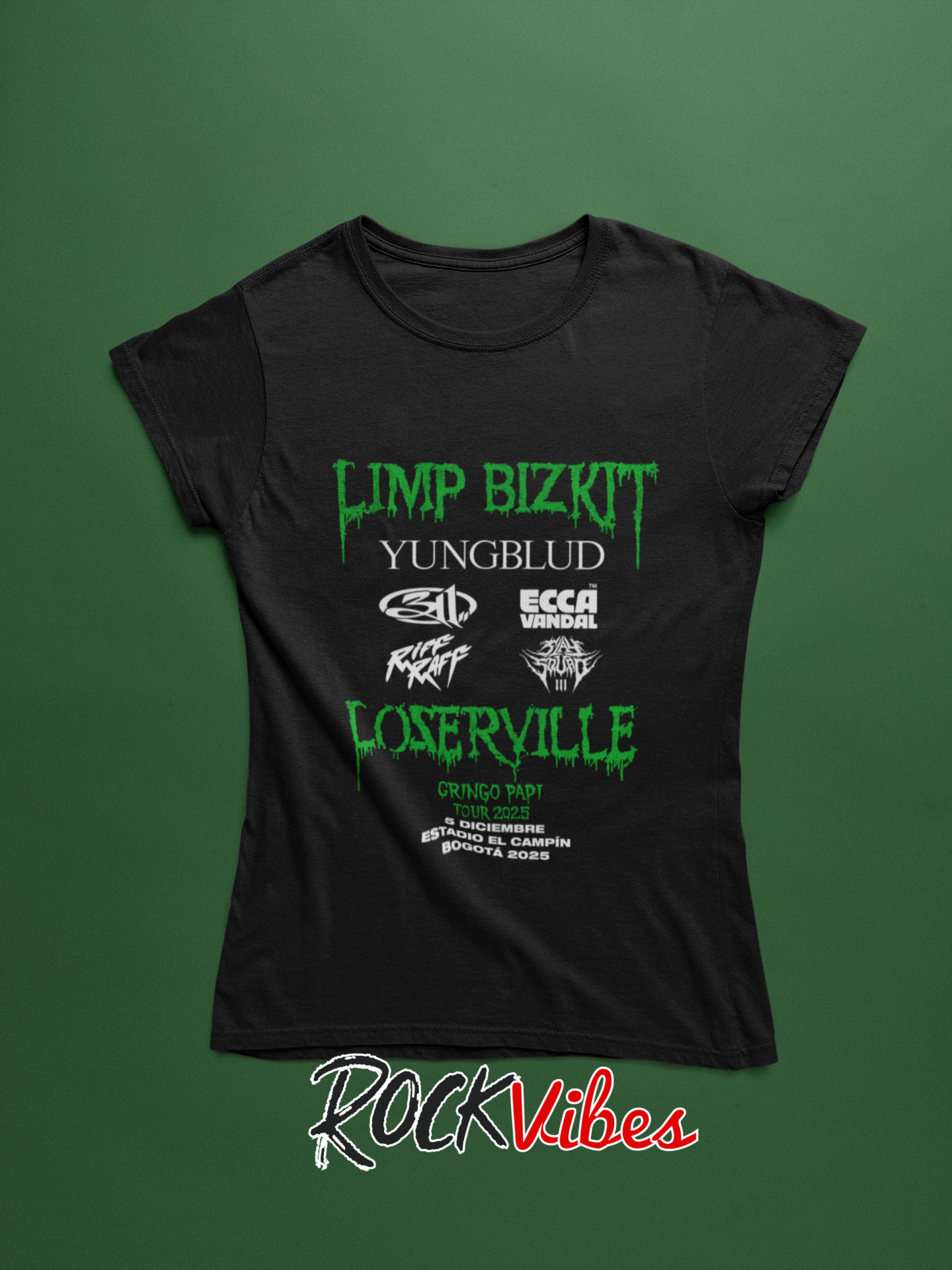 Camiseta Limp Bizkit (Loserville Gringo Papi Tour 2025)