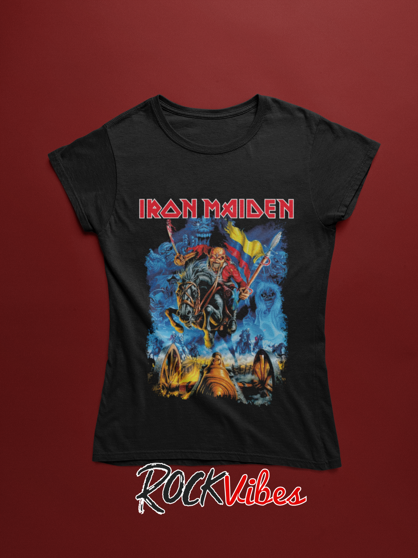 Camiseta Iron Maiden Colombia - Mujer