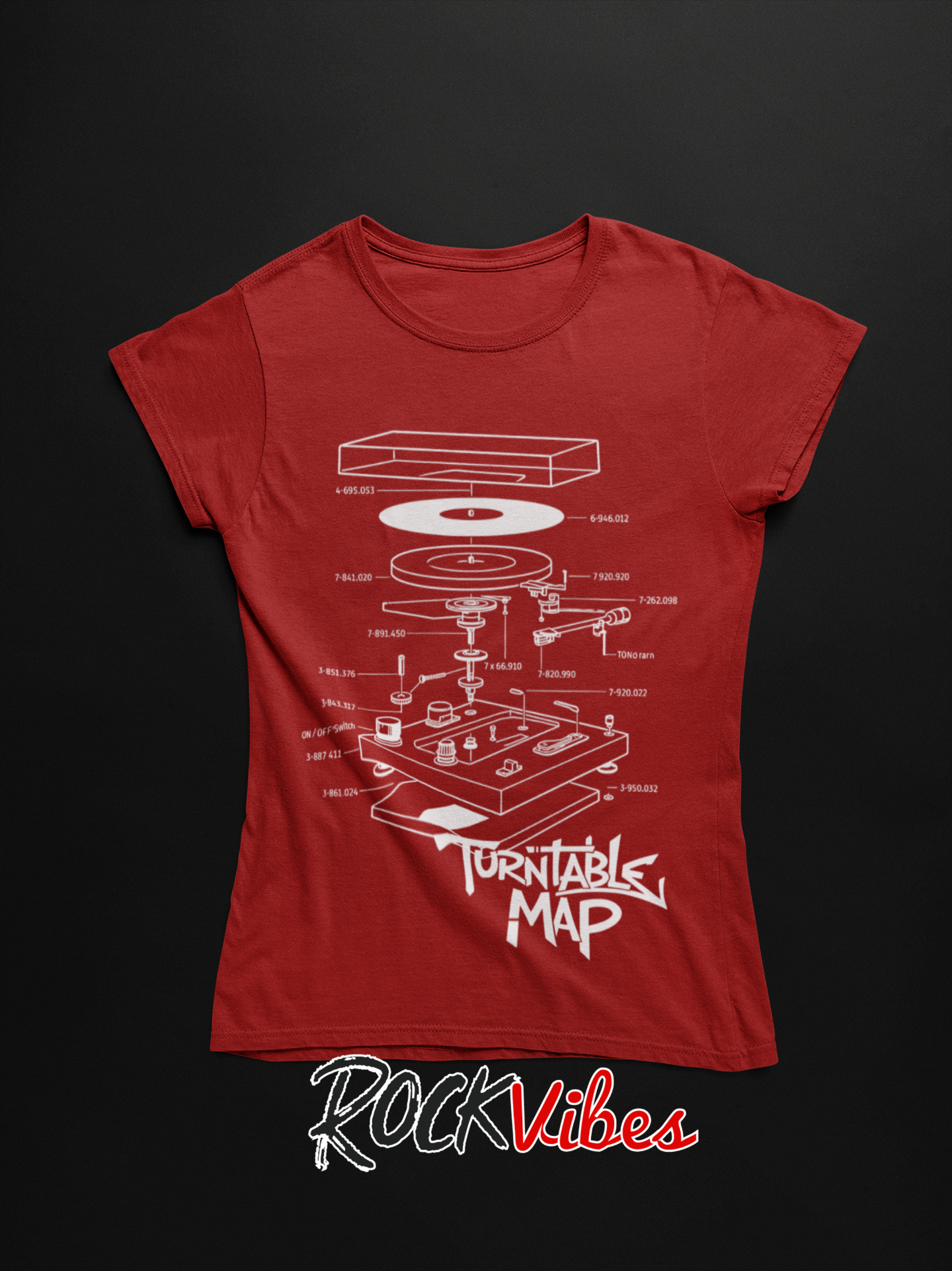 Camiseta Tornamesa Mapa - Mujer