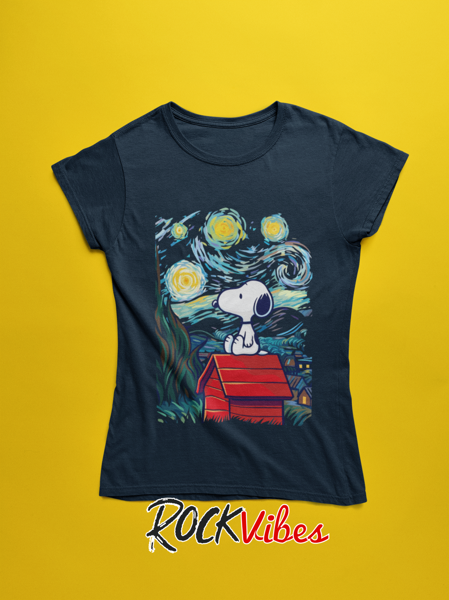 Camiseta Snoopy van Gogh - Mujer