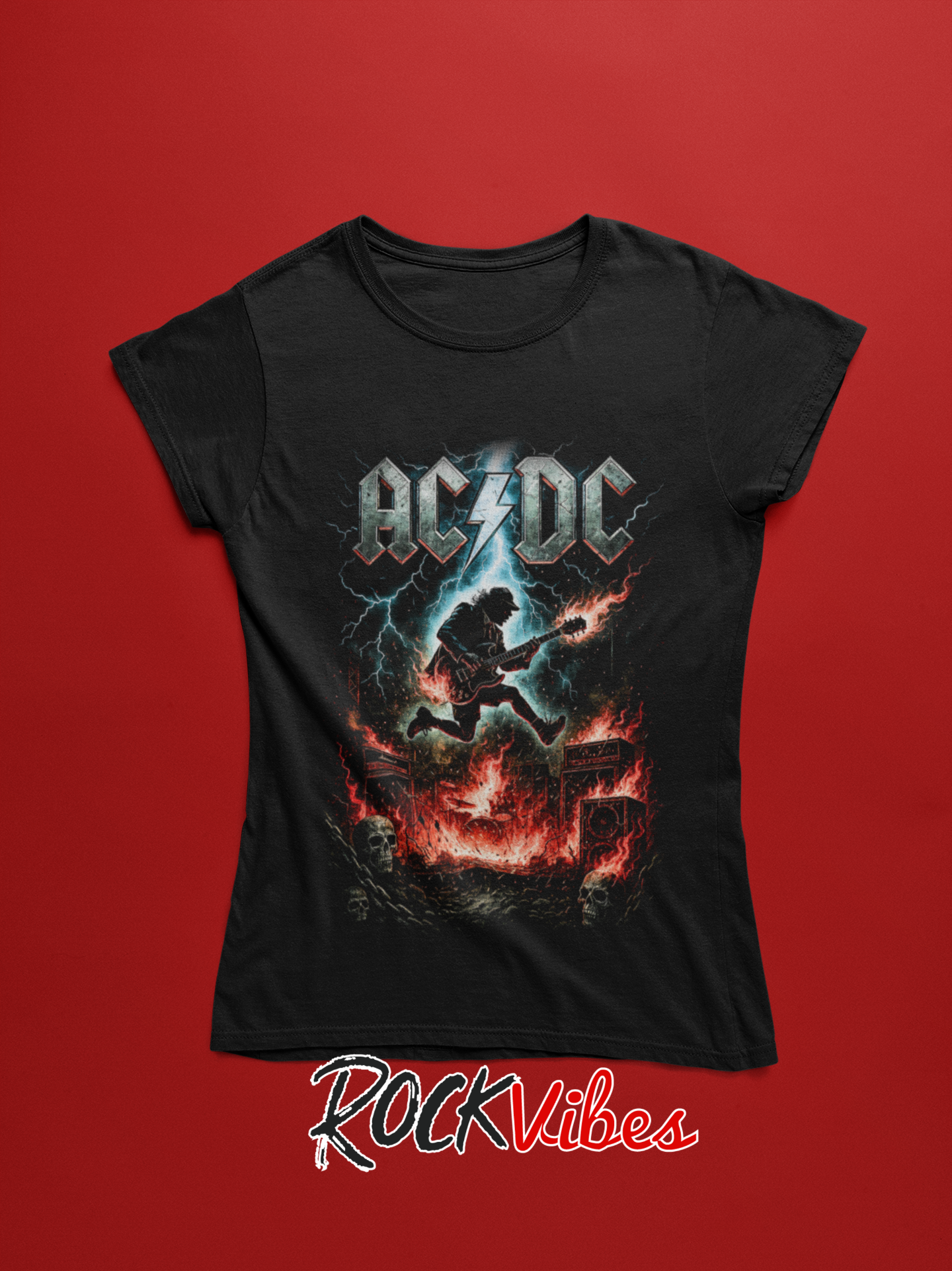 Camiseta ACDC Lightning - Mujer